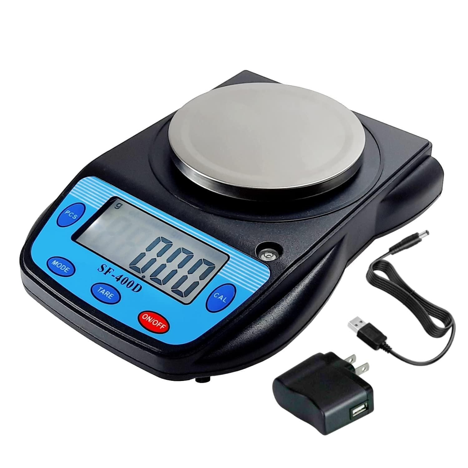 Ounce Carat and Gram Scale 0.01g Accuracy Electronic Scale Science Digital Scale Lab Balance LCD 600g Capacity USB Charger and AC DC Adapter Included - JM Variety Store